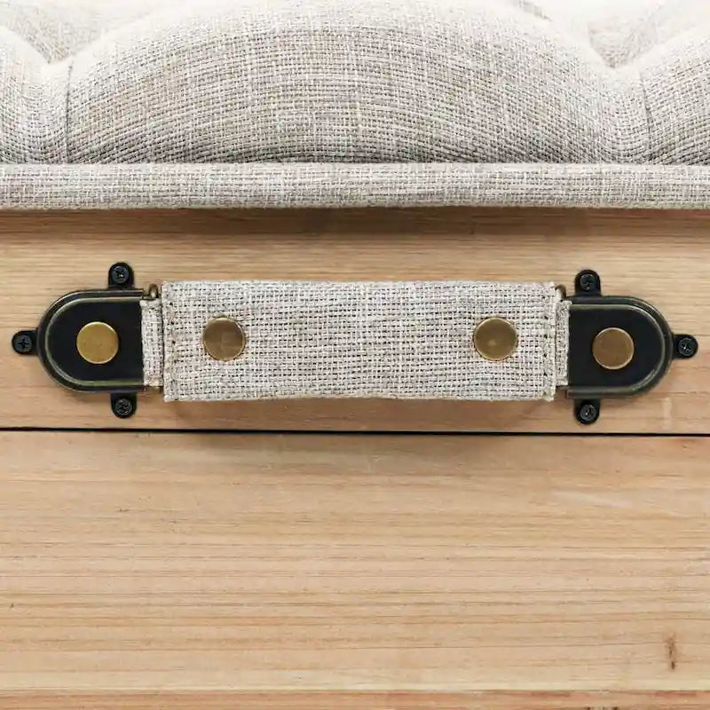 Banc de rangement vidaXL 43.3 en bois massif de sapin - 43,3 x 15,7 x 19,7