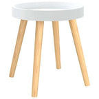 Table d'appoint ronde vidaXL, table basse en bois d'ingénierie et pin massif - 15 x 15 x 15,7 cm