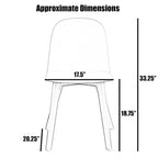 Ensemble de 2 chaises de salle à manger en plastique imitation bois pour événements, cuisine, bureau, jardin, terrasse, café