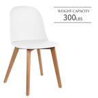 Ensemble de 2 chaises de salle à manger en plastique imitation bois pour événements, cuisine, bureau, jardin, terrasse, café