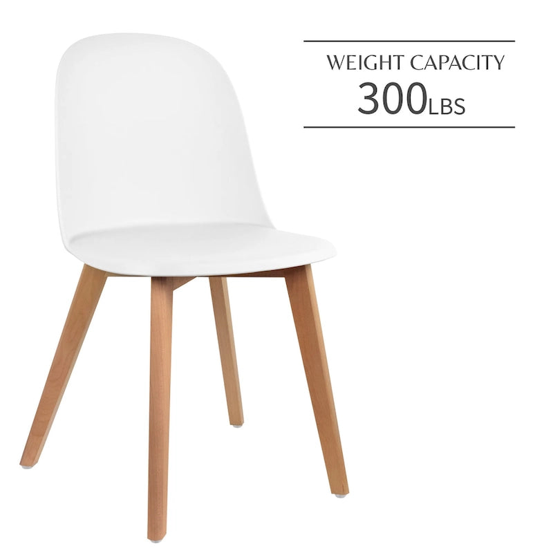 Ensemble de 2 chaises de salle à manger en plastique imitation bois pour événements, cuisine, bureau, jardin, terrasse, café