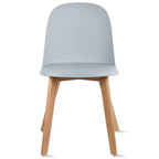 Ensemble de 2 chaises de salle à manger en plastique imitation bois pour événements, cuisine, bureau, jardin, terrasse, café