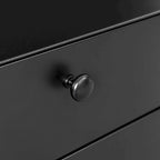 Table de chevet moderne en acier avec 3 tiroirs pour salon, chambre à coucher