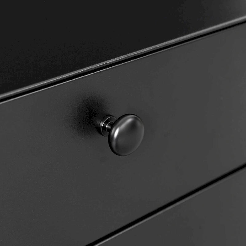 Table de chevet moderne en acier avec 3 tiroirs pour salon, chambre à coucher