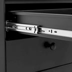 Table de chevet moderne en acier avec 3 tiroirs pour salon, chambre à coucher