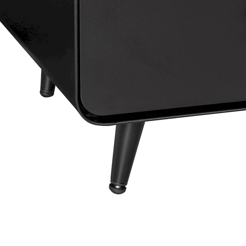 Table de chevet moderne en acier avec 3 tiroirs pour salon, chambre à coucher