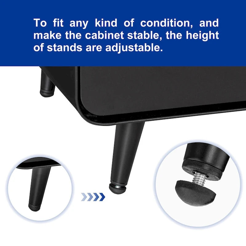 Table de chevet moderne en acier avec 3 tiroirs pour salon, chambre à coucher