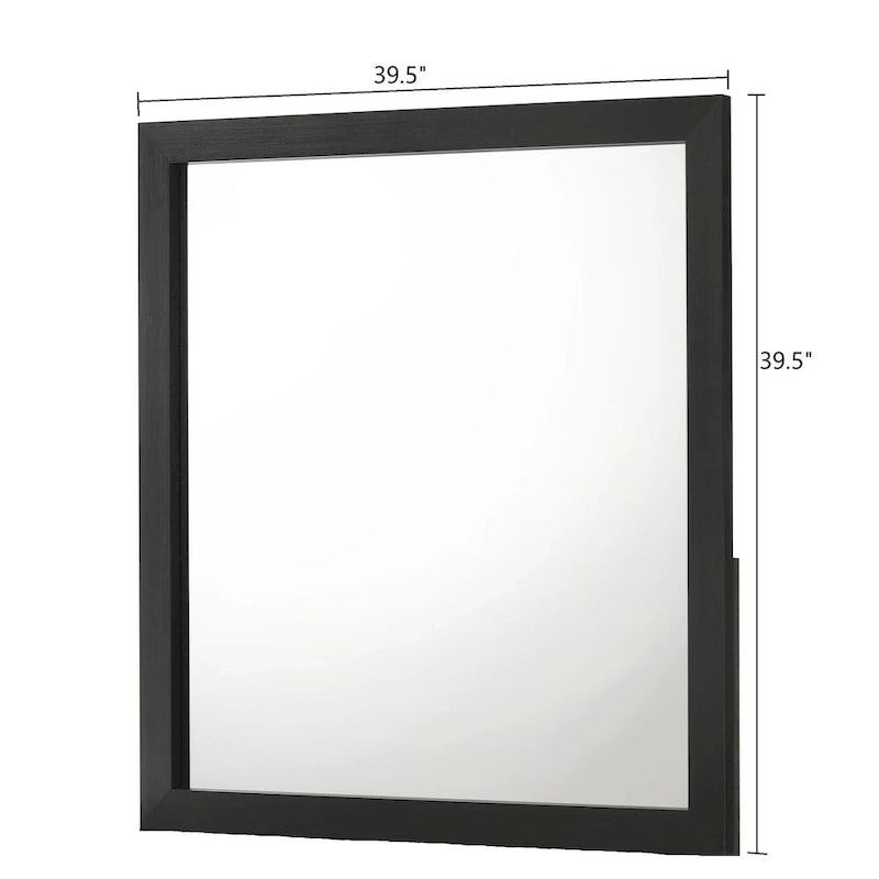 Ensemble de chambre à coucher Pedro 3 pièces en velours noir capitonné