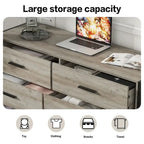 Commode moderne rustique en bois gris avec tiroirs, 48,58