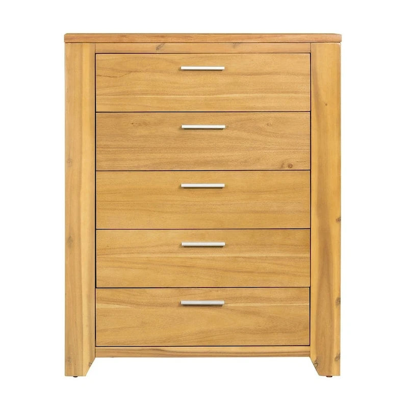 Commode de style campagnard en bois massif avec tiroir pour chambre à coucher