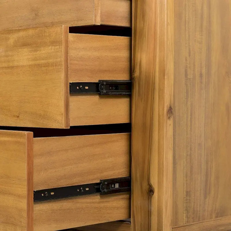 Commode de style campagnard en bois massif avec tiroir pour chambre à coucher