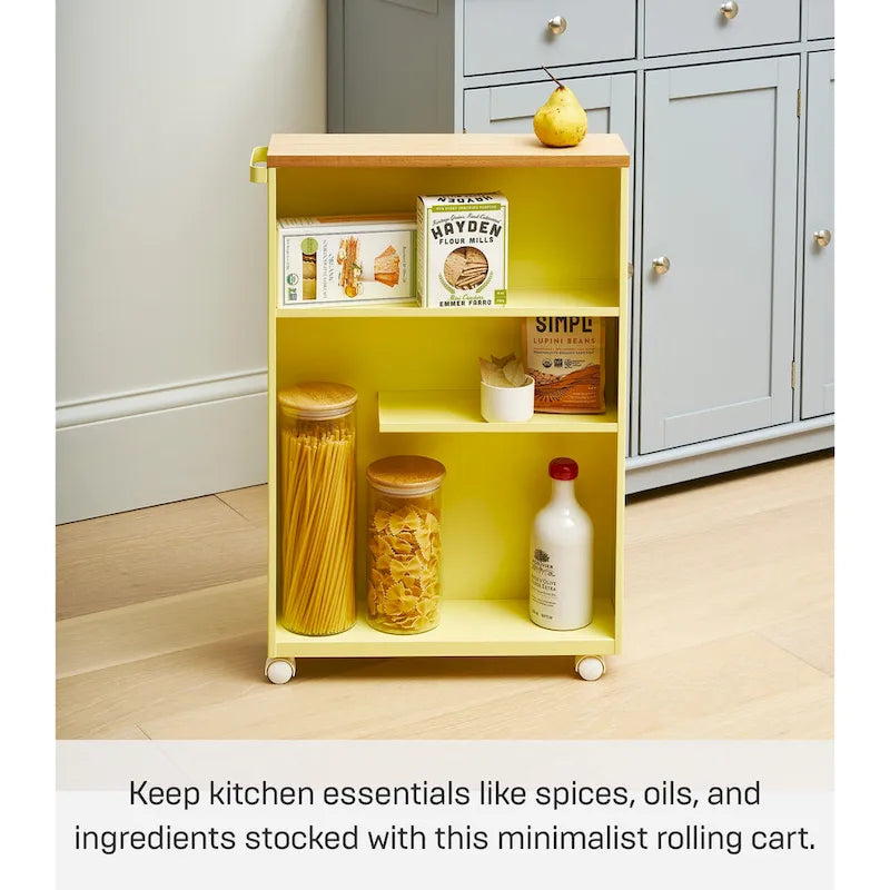 Chariot de rangement à roulettes Yamazaki Home, en acier, montage minimal - L 47,5 x l 13 x H 68,5 cm