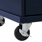 Îlot de cuisine à roulettes, meuble de rangement, plateau en bois massif