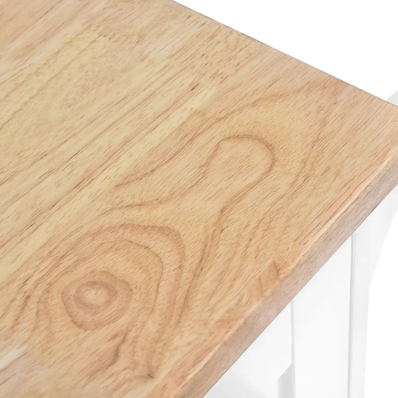 Îlot de cuisine à roulettes, meuble de rangement, plateau en bois massif