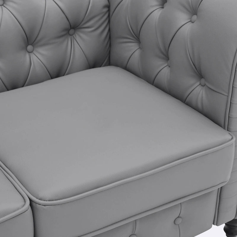 Canapé Chesterfield Emery, confort luxueux pour salons chaleureux, canapé moderne du milieu du siècle, élégance et sérénité, canapé 3 places