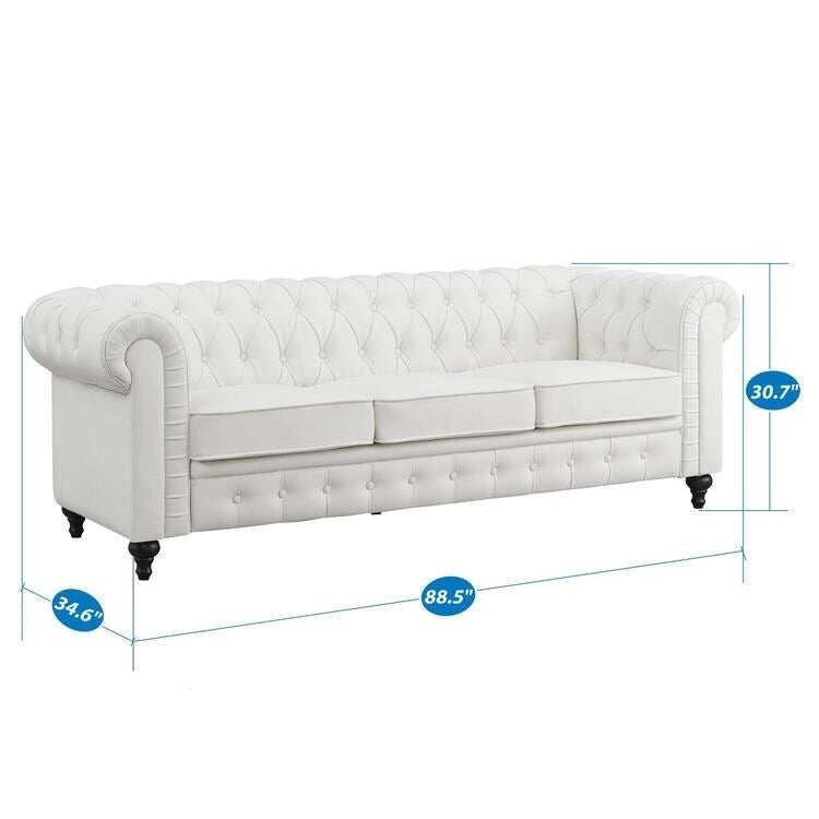 Canapé Chesterfield Emery, confort luxueux pour salons chaleureux, canapé moderne du milieu du siècle, élégance et sérénité, canapé 3 places