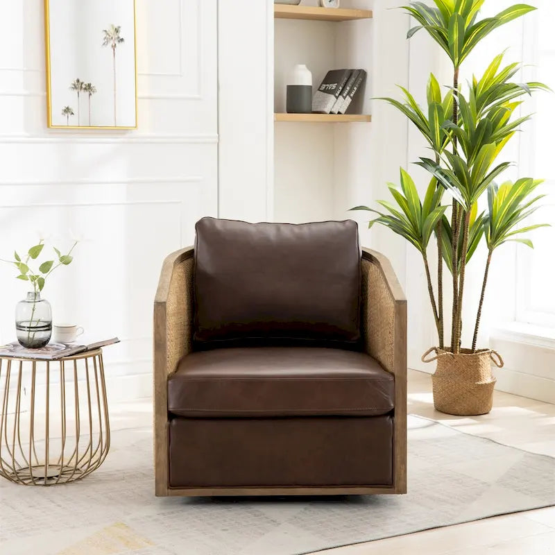 Fauteuil pivotant en forme de tonneau