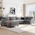 Modular Sectional Sofa with Ottoman L Shaped Corner Sectional