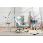 Fauteuil d'appoint patchwork moderne pour salon, chambre ou studio