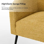 Fauteuil Hal Modern Boucle avec pieds en métal, lot de 2, par HULALA HOME