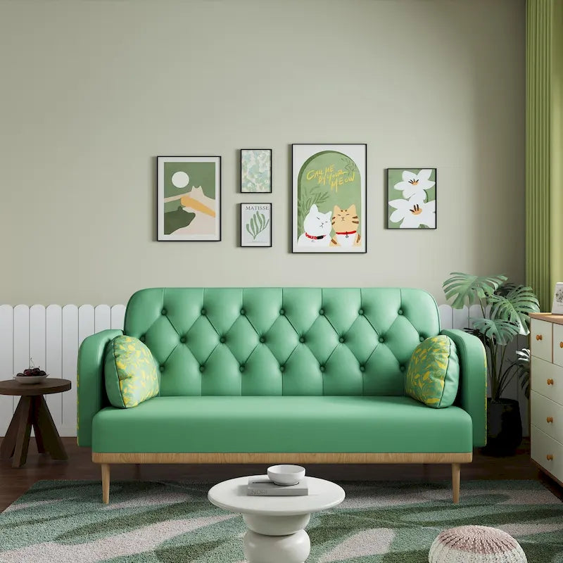 Canapé deux places à motif tulipe