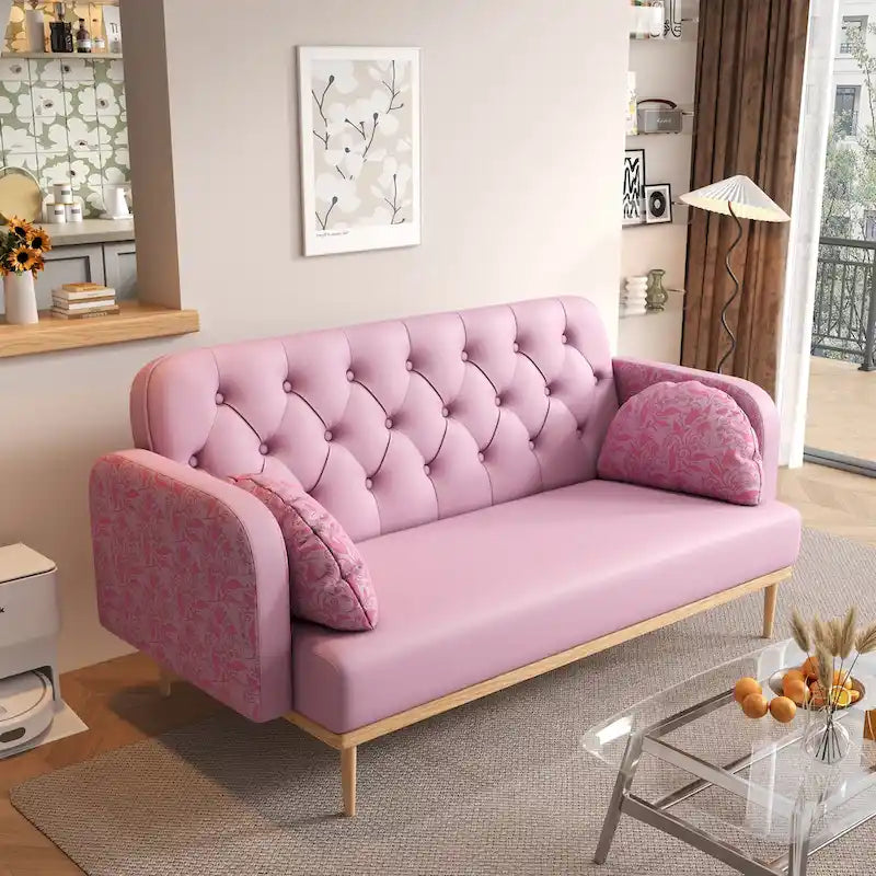 Loveseat sofa with tulip pattern