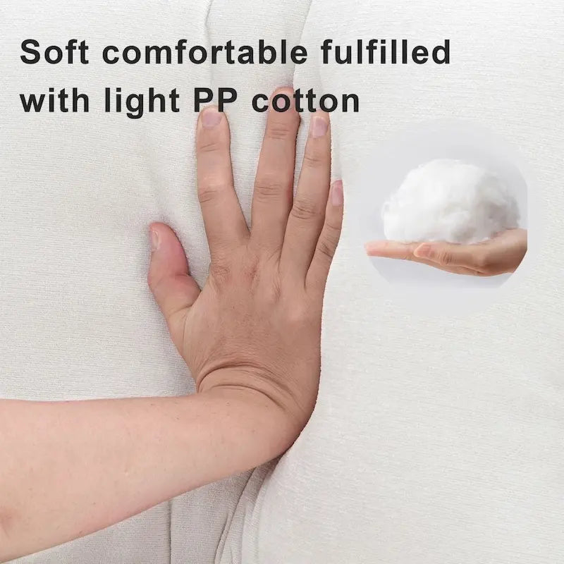 Canapé d'angle moderne en forme de U 110 x 55 cm avec coussins lombaires, canapé symétrique rembourré 6 places