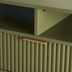 Meuble TV Manhattan Comfort Dumbo de style moderne du milieu du siècle avec 6 étagères