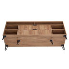 Meuble TV Manhattan Comfort Dumbo de style moderne du milieu du siècle avec 6 étagères