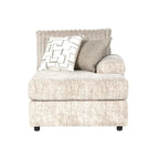 Canapé d'angle en velours côtelé Roundhill Furniture Nason à larges côtes avec méridienne, fauteuil et pouf