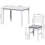 Ensemble de bar 5 pièces comprenant une table à manger élégante et 4 chaises rembourrées