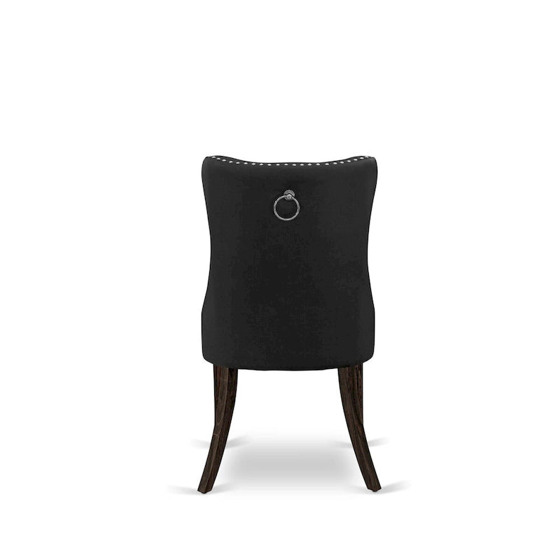 Ensemble de salle à manger East West Furniture composé d'une table rectangulaire en bois et de chaises rembourrées, style jacobéen (composition au choix)