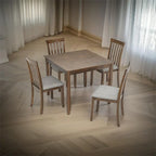 Wooden Dining Rectangular Table set for 4