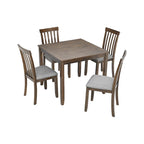 Ensemble table et chaises rectangulaires en bois pour 4 personnes