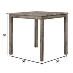 Ensemble de comptoir carré 5 pièces Best Master Furniture 36 x 36 style rustique