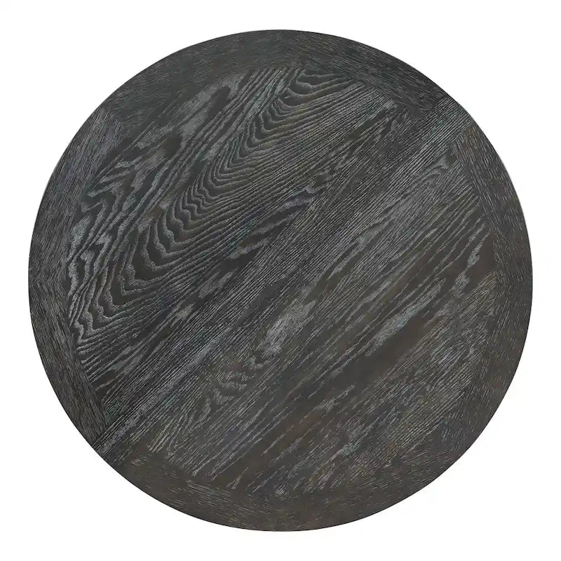 Table de salle à manger de style campagnard, table ronde extensible pour cuisine ou salle à manger