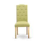 Ensemble de salle à manger 3 pièces East West Furniture : une table de cuisine rectangulaire et 2 chaises rembourrées en lin Limelight, chêne