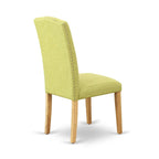 Ensemble de salle à manger 3 pièces East West Furniture : une table de cuisine rectangulaire et 2 chaises rembourrées en lin Limelight, chêne