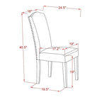 Ensemble de salle à manger 3 pièces East West Furniture : une table de cuisine rectangulaire et 2 chaises rembourrées en lin Limelight, chêne