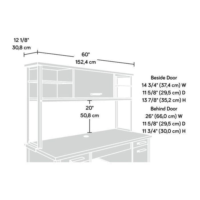Bureau d'ordinateur Briarbrook avec étagère Bo