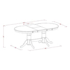 Ensemble de table de cuisine 9 pièces East West Furniture : une table ovale et 8 chaises Parson en lin blanc crème