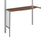 Lit mezzanine en métal avec bureau, échelle et barrières de sécurité