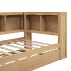 Lit de jour double avec lit gigogne, rangements et ports USB