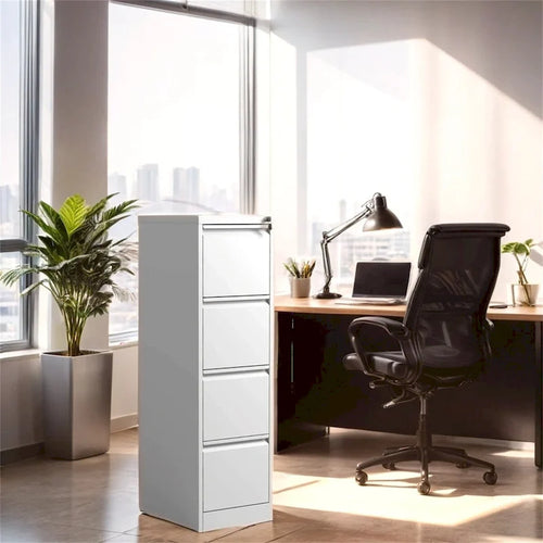 Classeur vertical métallique à 4 tiroirs avec serrure pour bureau ou domicile
