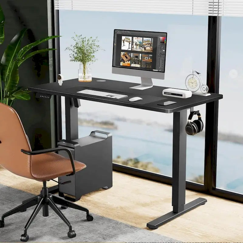 Bureau assis-debout électrique réglable en hauteur, bureau ergonomique pour ordinateur, 55 x 24