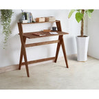 Bureau moderne du milieu du siècle à pieds en X de 95 cm