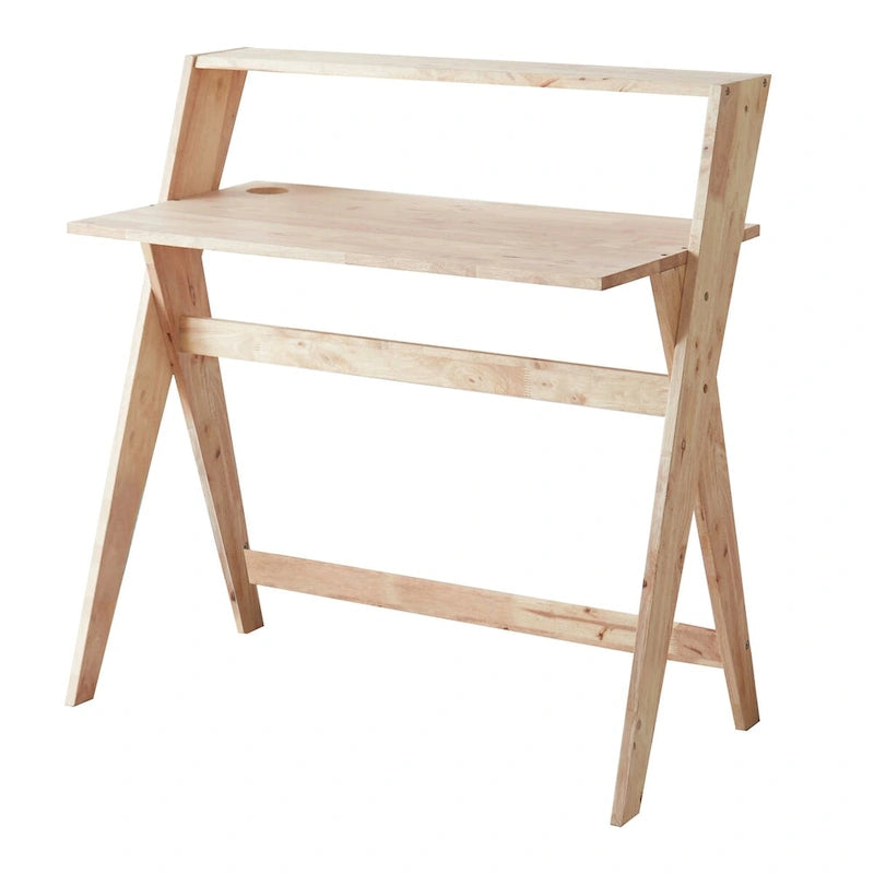 Bureau moderne du milieu du siècle à pieds en X de 95 cm