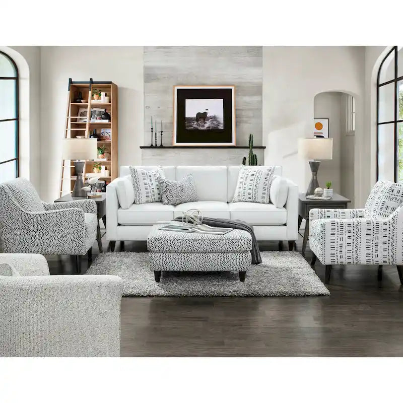 Winston Salt Contemporary Stationary Sofa