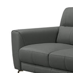 Ensemble de canapés 2 pièces en similicuir avec pieds triangulaires chromés