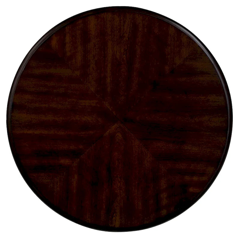 Table d'appoint ronde rétro 22 pouces, table de chevet en bois massif avec étagère, table d'angle pour salon, montage facile